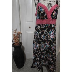 Betsey Johnson Floral Slip Dress Size L NWT